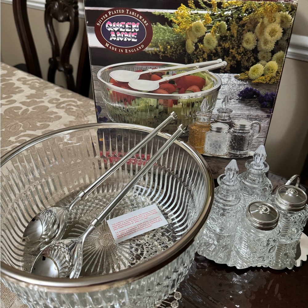 Queen Anne Silver plated Tableware/ Salad Serving Set - New